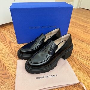 Stuart Weitzman Soho Loafer, Black, Size 9B